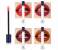 PU Leather Ladies Wallet Ladies Pars Hand Set Bag With Rivet - Rose & Qibest 4 Shades Make Up Non Stick Cup Lip Gloss Mini Size Tubes Set A Lipstick 4 in KSA