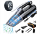 Generic 4-in-1 Car Vacuum Cleaner Tire Inflator - Portable High Power Handheld Car Vacuum Cleaner 7000PA/130W/DC 12V with LCD Tire Pressure Display LED Light Wet/Dry Air Compressor 1 in OMAN
