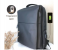 High Quality Waterproof USB Charging Port Multifunction smart fingerprint lock pu leather laptop backpack 5 in UAE