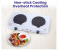 Electric Countertop Portable Buffet Burner Electric Hot Plate, with Five-Stage Temperature, Spiral Cast Iron Heating Plates with Power Indicator Lights, Easy to clean 2500W 4 in KSA