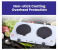Electric Countertop Portable Buffet Burner Electric Hot Plate, with Five-Stage Temperature, Spiral Cast Iron Heating Plates with Power Indicator Lights, Easy to clean 2500W 2 in KSA