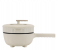 Geepas GFP63063 Electric Frying Pan 4L with Teflon Non-Stick Coating and Multifunctional Steamer - Offwhite 1 in KSA