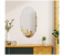 Oval shape adhesive mirror sticker for wall on tiles bathroom bedroom living room unbreakable plastic wall mirror 7 in KSA