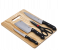 Royalford RF9946 5 Pcs Deluxe Cutting Set With Cleaver Knife Chef Knife Scissor Utility Knife And Cutting Board 1 in UAE