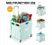 Foldable Utility Cart, Shopping Trolley Handcart with Secure Lid Wheels Telescoping Handle, Collapsible Rolling Crate for Camping & Moving, Storage Basket for Grocery 2 in UAE