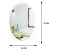 Oval shape adhesive mirror sticker for wall on tiles bathroom bedroom living room unbreakable plastic wall mirror 5 in KSA
