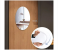 Oval shape adhesive mirror sticker for wall on tiles bathroom bedroom living room unbreakable plastic wall mirror 6 in KSA