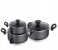 Delcasa DC1750 Aluminum Non Stick Cookware Set 7 Pieces - Grey 1 in KSA