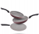 Delcasa DC2286 3 Piece Fry Pan Set - Maroon 1 in UAE
