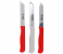Delcasa DC1759 3Pcs Kitchen Paring Knife Set All Purpose Small Kitchen Knife - 2 Red And 1 White 1 in UAE