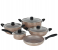 Delcasa DC1889BGE 9Pcs Aluminum Cookware Set - Biege 1 in UAE