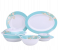 Delcasa DC2111 Melamine Dinner Set 40 Pieces - Blue And White 2 in UAE
