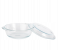 Delcasa DC3313 Round Glass Baking Casserole with Lid 1500 ml - Clear 2 in UAE