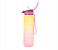 Delcasa DC3133 900 ML Plastic Water Bottle With Volume Tracker And Push Button Lid - Pink 2 in UAE