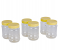 Delcasa DC3315 Airtight Round Pet Jar Set 1000ML Pack Of 4 - Clear 1 in UAE