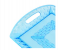 Delcasa DC2549 Transparent Serving Tray With Handles - Transparent Blue 2 in UAE