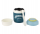 Delcasa DC3213 780 ML Lunch Box With 2 Layers And Stainless Steel Inner Tray With Foldable Spoon - Blue 2 in UAE