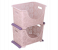 Royalford RF10800 Dynamic 4 Tier Storage Cabinet Plastic Rack Closet Organizer Box -Pink 2 in UAE