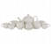 Royalford RF10499 17 Piece Fine Bone Tea Set - White And Silver 1 in UAE