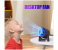 Portable Small Fan, Wall Mounted or USB-Powered Desk Fan, Quiet Operation with LED Display, 3600mAh Battery 360° Tilt Adjustment Suitable for Home Office 2 in KSA