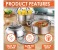 VSNOON 3-TIER Steamer Pot for Cooking | A Steamer Pot for Cooking Made with 100% High-Grade Materials and Ideal to be Used on Gas and Electric Stove | A Perfect Present for Your Aspiring Baker Loved One 2 in UAE