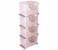 Royalford RF10800 Dynamic 4 Tier Storage Cabinet Plastic Rack Closet Organizer Box -Pink 1 in UAE