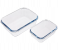 Royalford RF9985 2Pcs Glass Reusable Airtight Food Storage Tray With Snap Locking Lids 1000ml and 400ml - Assorted 2 in UAE