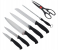 Royalford RF10229 7Pcs Kitchen Knives Set With Wooden Block Multipurpose Scissor Knife Sharpener - Black 2 in UAE