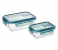 Royalford RF9984 2 Pcs Glass Airtight Food Storage Container with Lid 1040ml And 370ml - Transparent 1 in UAE