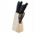 Royalford RF10229 7Pcs Kitchen Knives Set With Wooden Block Multipurpose Scissor Knife Sharpener - Black 1 in UAE