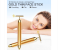 Usuny 24k Golden Pulse Facial Massager face roller face massager for anti-aging fine lines, 24K vibrating face roller electric face massager machineT-Shape Electric Sign Face Massage Tools for Sensitive Skin Face Pull Tight Firming Lift 6 in UAE