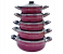 Olympia 10 Pcs Stainless Steel Cookware Set - Red 1 in UAE