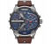 Diesel JPN7314GB Mr Daddy Dual Time Chronograph Navy Blue Dial Leather Watch - Dark blue 1 in UAE