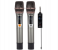 Geepas UHF Wireless Mic Set GMP15015 – 2 Mics, 100 Channels, Wide Frequency, Ideal for Singers, Karaoke & Speeches – Metallic Black 2 in KSA
