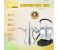 DENX DX2066 Electric Coffee Pot & Tea Kettle Set | 800W Stainless Steel Arabic Coffee Maker with 1L Coffee Pot & 1.2L Tea Pot | Fast Heating, Durable & Elegant Design – UK Plug 2 in KSA