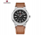 NAVIFORCE NF9233 Men's Classic Analog Quartz Watch, 40mm Case, Brown Leather Strap 1 in UAE