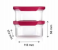 Tupperware Ultra Clear Oval Dry Storage Containers, 500mL, Red Lid 5 in UAE