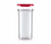 Tupperware Ultra Clear Oval Dry Storage Container 2L capacity, Red Lid 3 in UAE