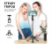 Smartphone Gimbal Stabilizer & Tripod Selfie Stick ,Wireless Remote Bluetooth Connectivity, Aluminum Alloy, Portable & Foldable Design for iPhone & Android, Q08 Model (Black/Gold) 8 in UAE