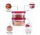 Tupperware Ultra Clear Oval Dry Storage Containers, 500mL, Red Lid 4 in UAE
