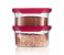Tupperware Ultra Clear Oval Dry Storage Containers, 500mL, Red Lid 3 in UAE