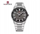 NAVIFORCE 9268 Men's Luxury Business Quartz Watch – Stainless Steel Waterproof Wristwatch with Luminous Hands & Calendar – Silver/Black 1 in UAE