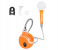 Portable Camping Shower Kit, USB Rechargeable Outdoor Electric Pump For Travel, Hiking & Pet Washing, Orange 1 in UAE