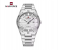 NAVIFORCE 9268 Men's Luxury Business Quartz Watch – Stainless Steel Waterproof Wristwatch with Luminous Hands & Calendar – Silver/white 1 in UAE