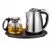 2-in-1 Electric Kettle and Glass Teapot Set 1500W Stainless Steel 1 in UAE