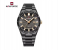 NAVIFORCE 9268 Men's Luxury Business Quartz Watch – Stainless Steel Waterproof Wristwatch with Luminous Hands & Calendar – Black/Gold 1 in UAE