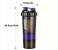 Sports Shaker Bottle Whey Protein Powder Mixing Bottle Sports Nutrition Protein Shaker Fitness Water Bottle With Three-Layer (Purple) 3 in UAE