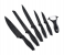 6-Piece Kitchen Knife Set – Stainless Steel Blades with Red & Black Handles, Chef Knife, Paring Knife & Peeler, Multipurpose Cutlery 1 in UAE