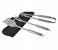 3-Piece BBQ Tool Set – Stainless Steel Spatula, Tongs & Fork, Essential Grilling Accessories, Small Handle Design 1 in UAE