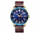 CURREN 8272 Men's Analog Quartz Watch With Day-Date Display Leather Strap 30M Waterproof Blue Dial And Gold Case Brown/Blue/Gold 1 in UAE